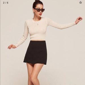 Reformation Monterey Black Skirt